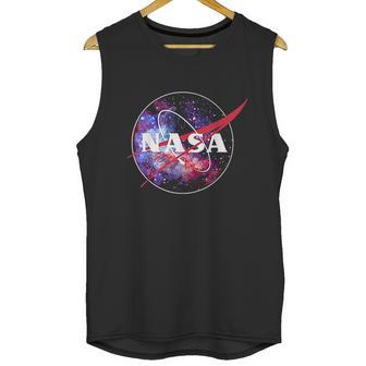 Nasa Purple Pink Mix Galaxy Style Logo Graphic Unisex Tank Top | Favorety CA