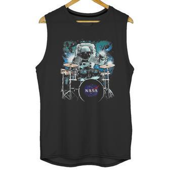 Nasa Space Drum Playing Astronaut Unisex Tank Top | Favorety CA