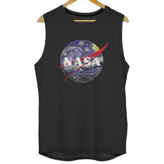 Nasa Van Gogh Starry Night Style Logo Graphic Unisex Tank Top | Favorety