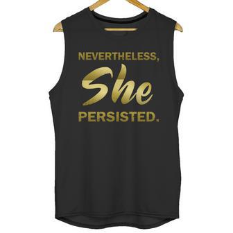 Nevertheless She Persisted Gold Signature Unisex Tank Top | Favorety DE