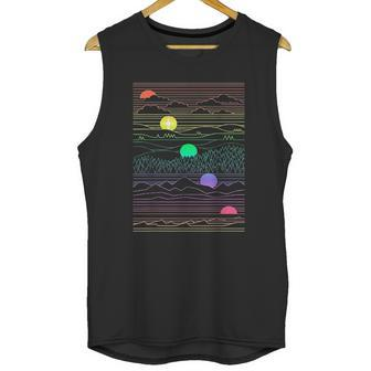 New Mexico State Landscape Line Art Design Unisex Tank Top | Favorety AU