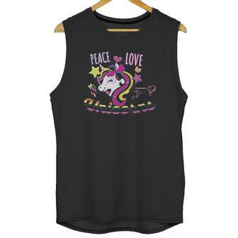 Nickelodeon Girls Peace Love Unicorns Unisex Tank Top | Favorety CA