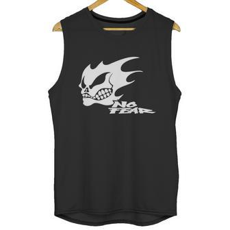 No Fear Flaming Skull T-Shirt Unisex Tank Top | Favorety