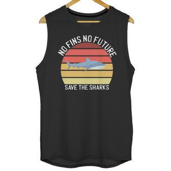 No Fins No Future Save The Sharks Family Love Shark Fin Unisex Tank Top | Favorety UK