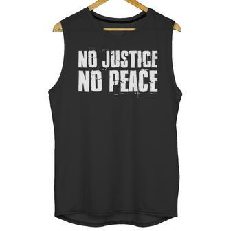 No Justice No Peace Black Lives Matter Unisex Tank Top | Favorety