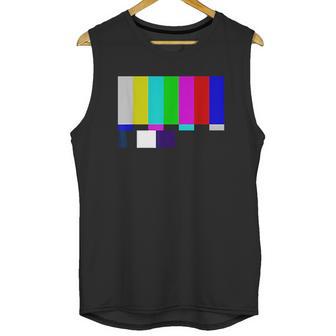 No Signal Television Screen Color Bars Test Pattern Unisex Tank Top | Favorety