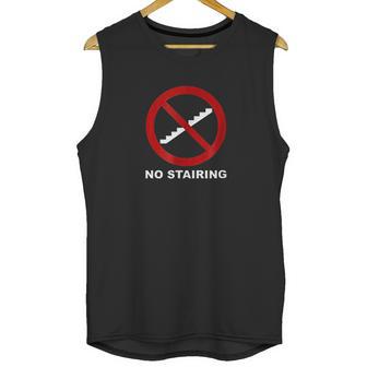 No Stairing Logo Text Unisex Tank Top | Favorety AU