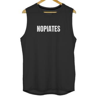 Nopiates Funny Sober Living Drug Recovery Unisex Tank Top | Favorety