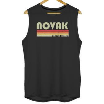 Novak Surname Funny Retro Vintage 80S 90S Reunion Unisex Tank Top | Favorety UK