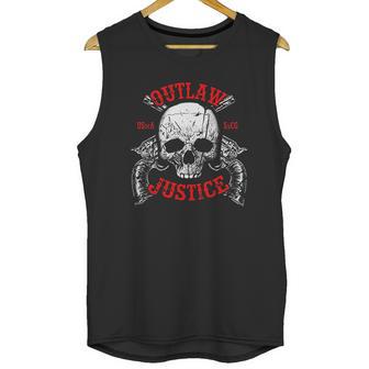 Outlaw Justice With Skull And Pistols Unisex Tank Top | Favorety UK