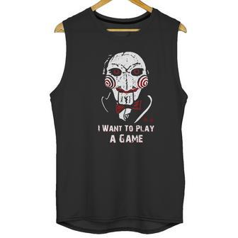 Oyshriola Saw I Want You To Play A Game Unisex Tank Top | Favorety AU