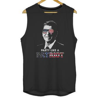 Party Shirt Like A Patriot Reagan Usa Pride Vintage Unisex Tank Top | Favorety AU