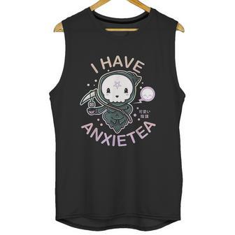 Pastel Goth I Have Anxiety Kawaii Grim Tea Gift Unisex Tank Top | Favorety