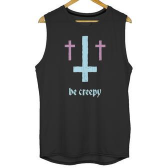 Pastel Goth Inverted Cross Be Creepy Unisex Tank Top | Favorety AU