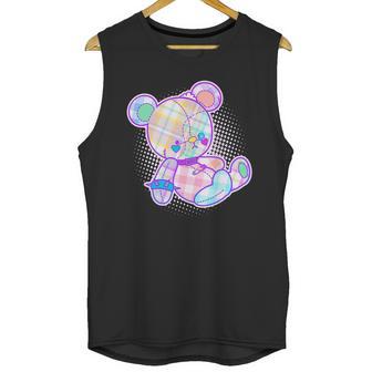 Pastel Kawaii Cute Goth Punk Teddy Bear Unisex Tank Top | Favorety UK