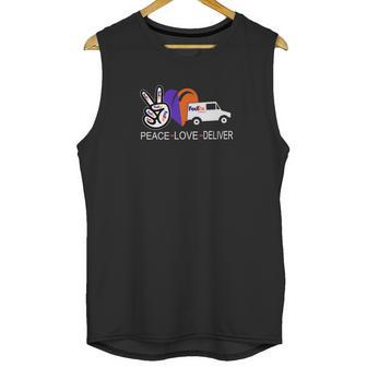 Peace Love Deliver Fedex Express Unisex Tank Top | Favorety DE