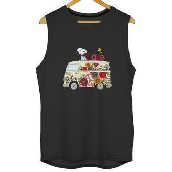 Peace And Love Are All We Need Volkswagen Bus Snoopy Shirts Unisex Tank Top | Favorety DE