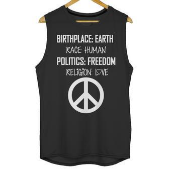 Peace Race Religion Politics Unisex Tank Top | Favorety DE