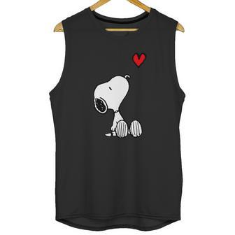 Peanuts Heart Sitting Snoopy Unisex Tank Top | Favorety AU