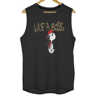 Peanuts Snoopy Like A Boss Unisex Tank Top | Favorety CA