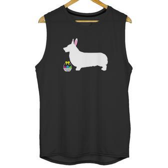 Pembroke Welsh Corgi Easter Bunny Dog Silhouette Unisex Tank Top | Favorety AU