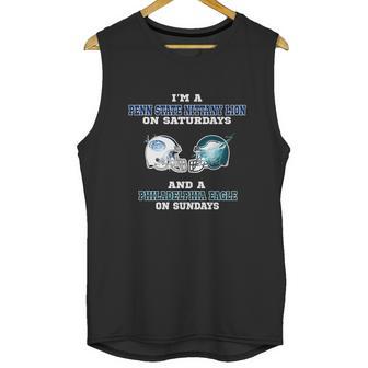 Im A Penn State Nittany Lion On Saturdays And A Philadelphia Eagle On Sundays Shirt Unisex Tank Top | Favorety AU