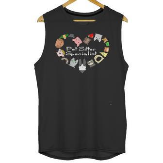 Pet Sitter Specialist Sitting Animals Dog Cat Pig Apparel Unisex Tank Top | Favorety