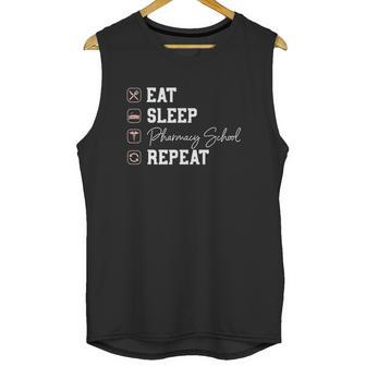 Pharmacy School Eat Sleep Repeat Unisex Tank Top | Favorety UK