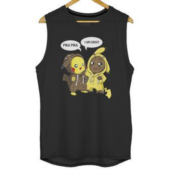 Pikachu Pika Pika I Am Groot Unisex Tank Top | Favorety