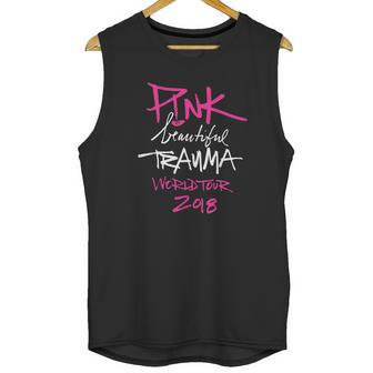 Pink Beautiful Trauma Shirt Unisex Tank Top | Favorety