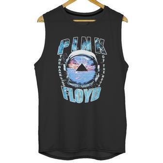 Pink Floyd Dark Side Of The Moon Astronaut Helmet Black Graphic Unisex Tank Top | Favorety UK