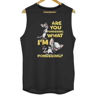 Pinky And The Brain Pondering Unisex Tank Top | Favorety UK