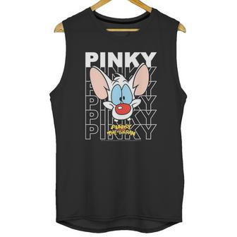 Pinky And The Brain Pinky Text Stack Big Face Unisex Tank Top | Favorety AU