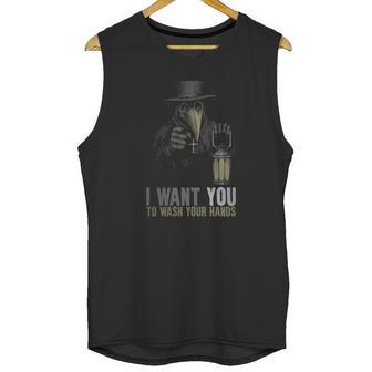 Plague Doctor I Want You To Wash Your Hands Shirt Unisex Tank Top | Favorety CA