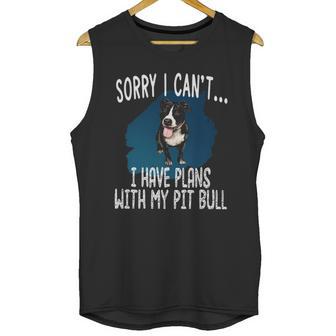 I Have Plans With My Pitt Bull Dog Unisex Tank Top | Favorety