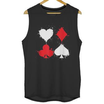 Playing Cards Poker Heart Spade Diamond Club Unisex Tank Top | Favorety