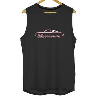 Plymouth Barracuda Classic Outline Design Red Unisex Tank Top | Favorety UK