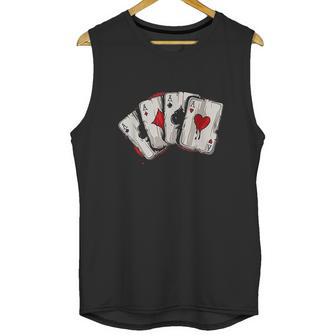 Poker Aces Stud Hands Lucky Souvenir Las Vegas Unisex Tank Top | Favorety DE