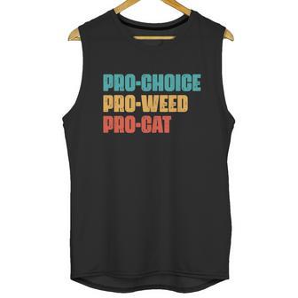 Pro Choice Pro Weed Pro Cat Retro Vintage Unisex Tank Top | Favorety