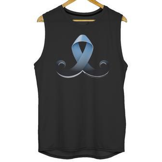 Prostate Awareness Ribbon Mustache Unisex Tank Top | Favorety