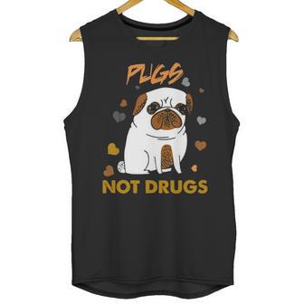 Pugs Not Drugs Pug Lover Dog Owner Funny Presents Unisex Tank Top | Favorety DE