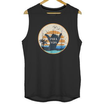 Pura Vida Costa Rica Shaka Sign Surfing Surfer Gift Unisex Tank Top | Favorety CA