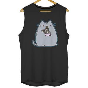 Pusheen The Cat Eating Noodles Unisex Tank Top | Favorety UK