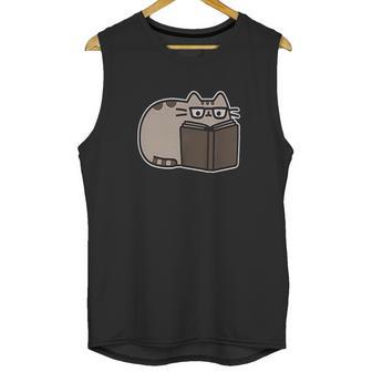 Pusheen The Cat Reading Juniors Unisex Tank Top | Favorety DE