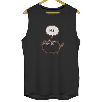 Pusheen Isaac Morris Hi Bye Juniors Unisex Tank Top | Favorety CA