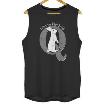 Q Anon T-Shirt Follow The White Rabbit Pocket Watch Wwg1wga Unisex Tank Top | Favorety AU