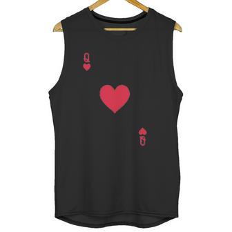 Queen Of Hearts Playing Card Easy Halloween Costume Unisex Tank Top | Favorety UK