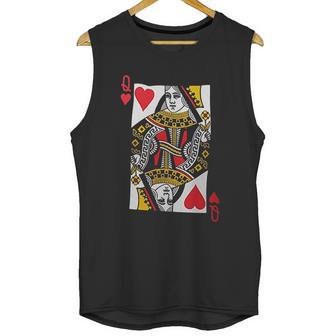 Queen Of Hearts Playing Card Funny Unisex Tank Top | Favorety CA