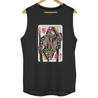 Queen Of Hearts Playing Card Unisex Tank Top | Favorety DE