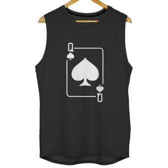 Queen Of Spades Playing Card Halloween Costume Dark Unisex Tank Top | Favorety AU